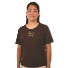 Short-Sleeved Top-Brown Short-Sleeved Top-Brown